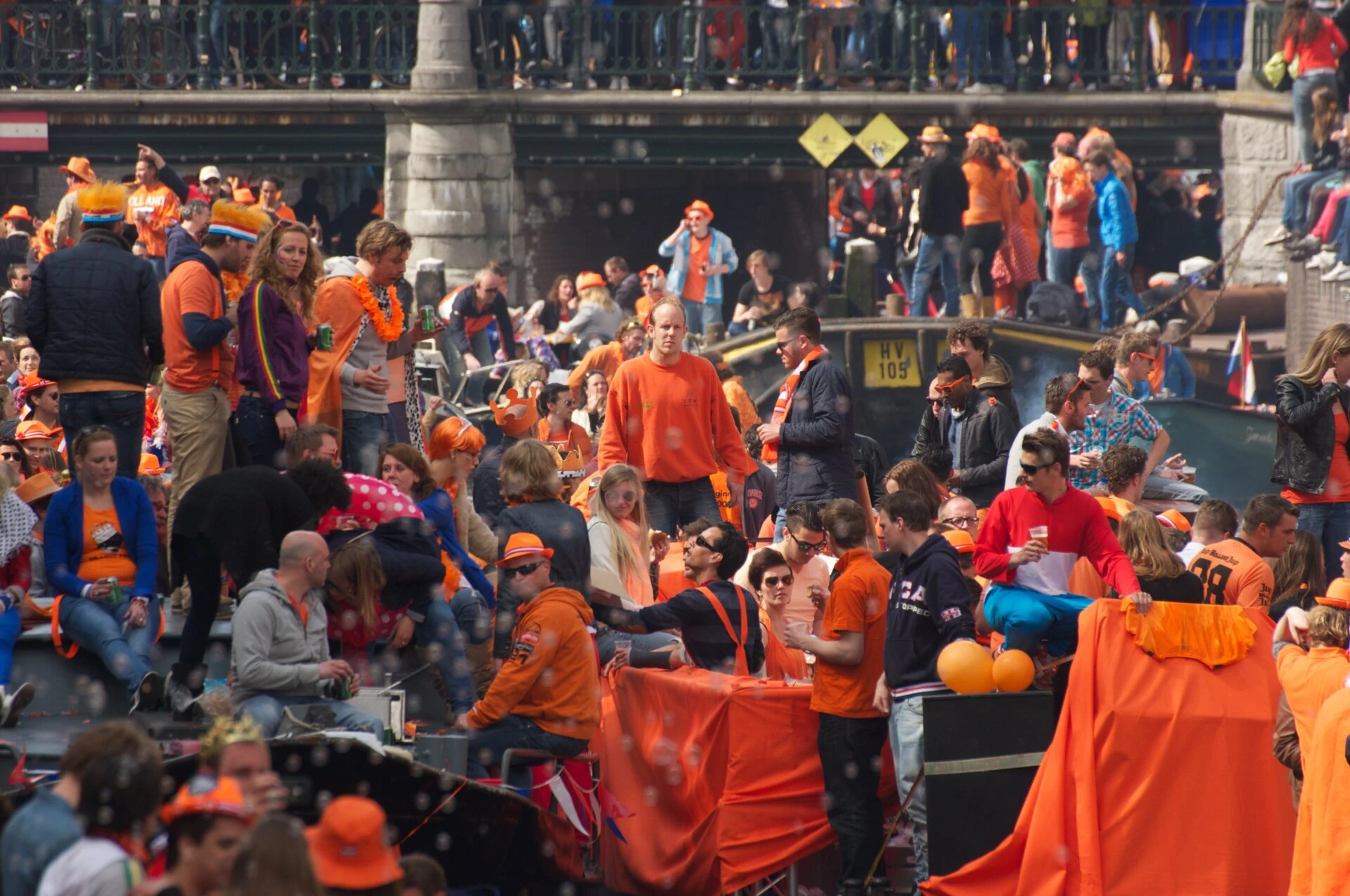 Orange crowd